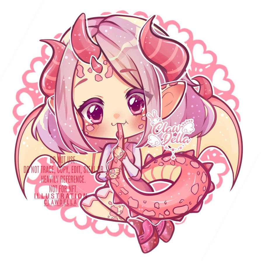Chibi Raspberry Dragon CHIBI dragon by Clawdella on DeviantArt