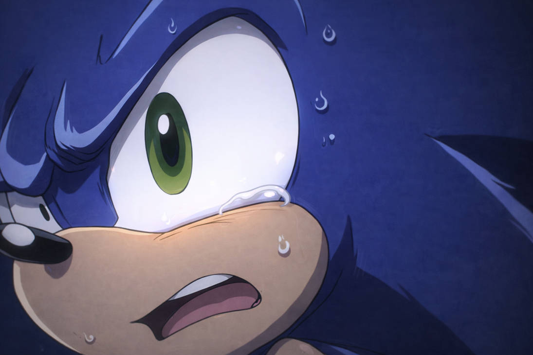 Sonic Is Crying And Scared by aerynpullum on DeviantArt