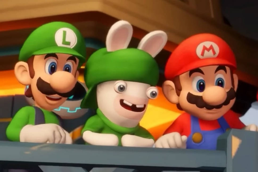 Mario Rabbids Luigi Rabbit Video Mario Luigi And Rabbid Luigi Are Happy by aerynpullum on DeviantArt