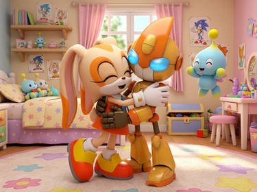 Cream & Emerl Are Hugging