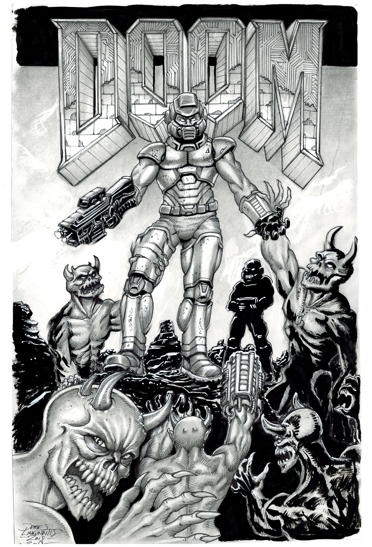 Doom Lifelock Doom Cover (Homage) by jameslink on DeviantArt