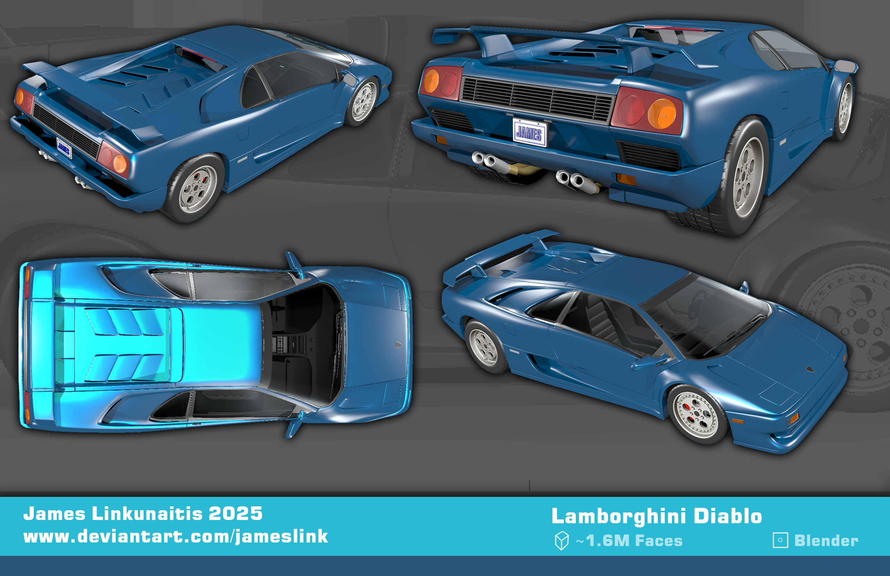 Lamborghini Diablo (3D Model) by jameslink on DeviantArt