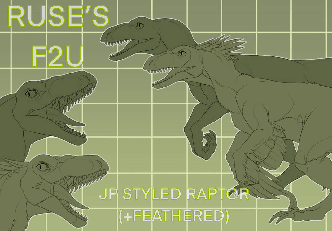 F2U JP-Styled Raptor Base (+Feathered) by CarnivorousRuse on DeviantArt