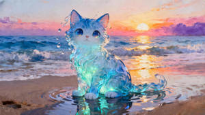 Blue Tide Kitty at Sunset