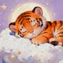 Sleeping Tiger on a Cloud