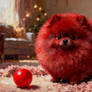 Red Pomeranian Fluff Ball