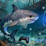Gamer Shark Leaning Towards Screen