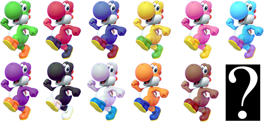 Yoshi Alternate Colors by LongLiveTheSovereign on DeviantArt