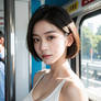 Beautiful girl on the subway
