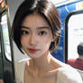 Beautiful girl on the subway