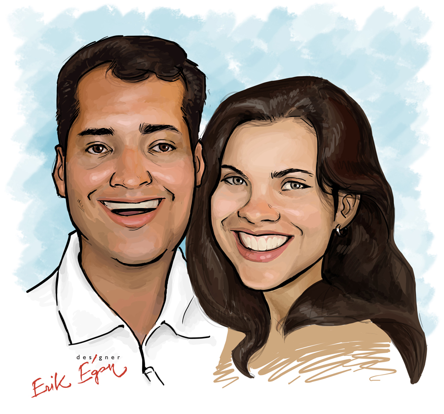 Caricature Series - Tati and BF.