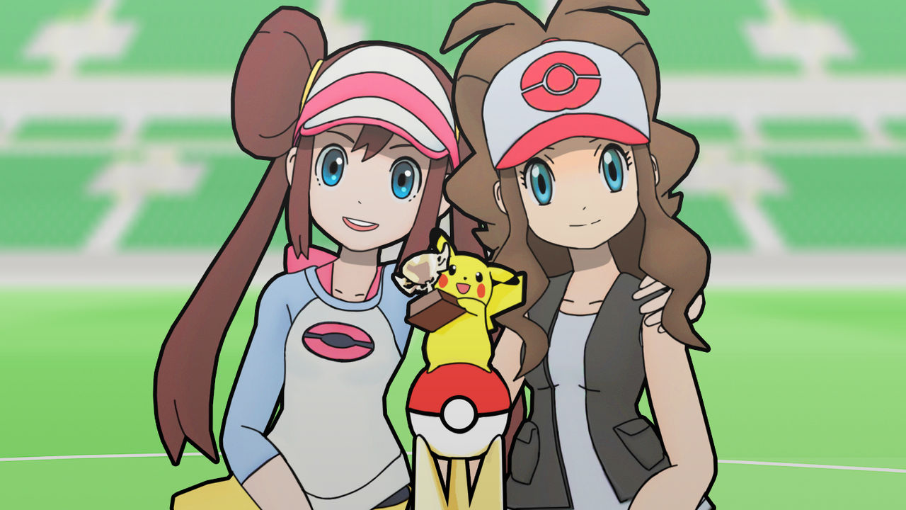 Pokemon Rosa Character Pokemon Hilda and Rosa double battle end animation by ...