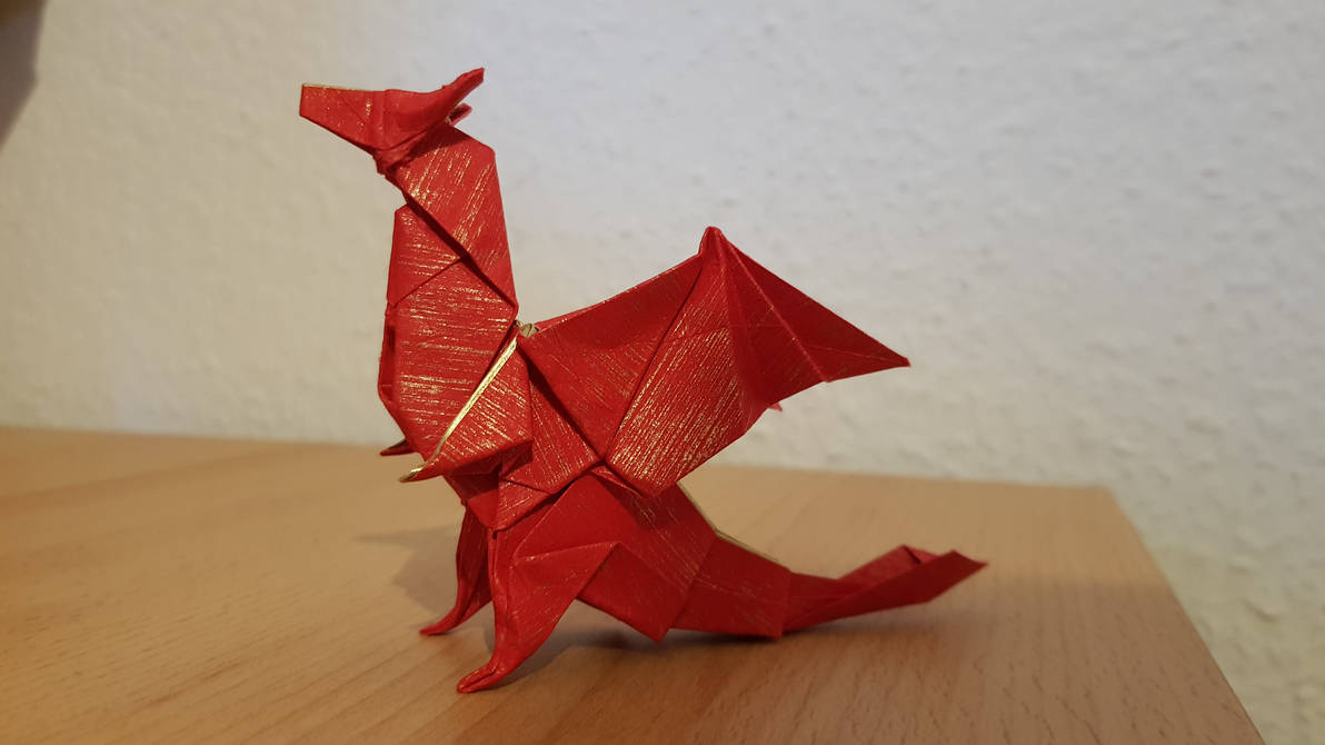 Pink and Black Floral Paper Crane Dragon by HowManyDragons on DeviantArt