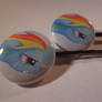 Rainbow Dash hair pins.