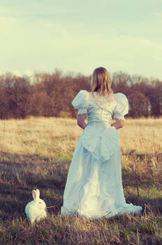 Lady with rabbit.