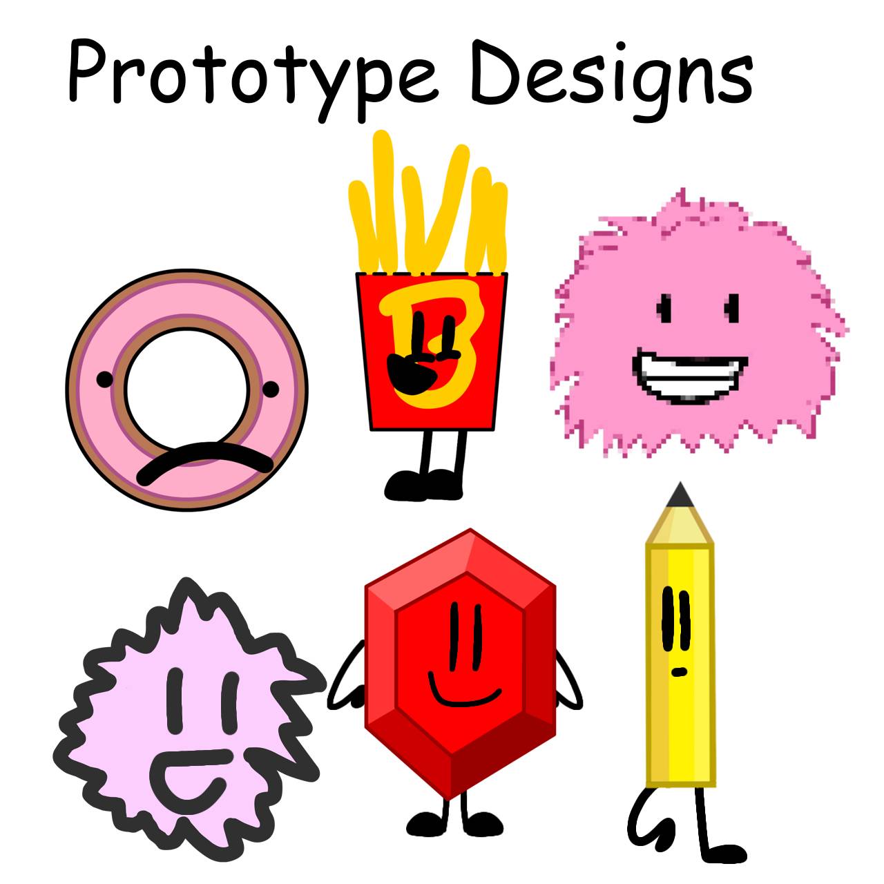 Bfb Prototype BFDI Prototype Designs by bfaatciscool34 on DeviantArt