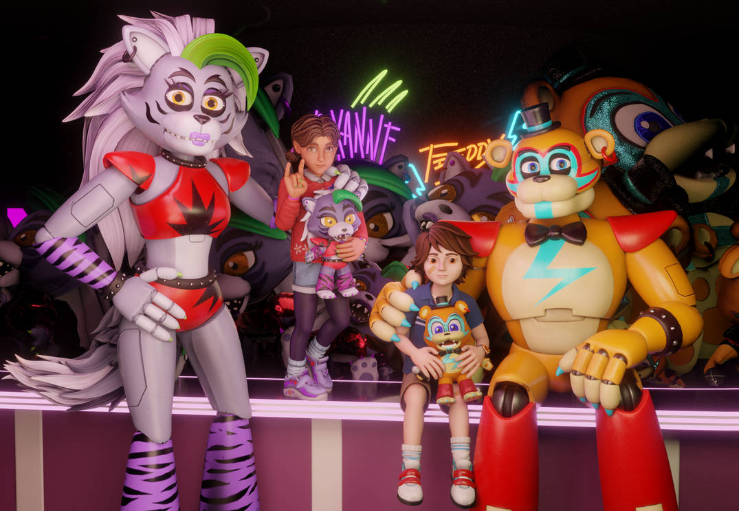 Freddy Roxy Freddy and Gregory | Roxy and Cassie by ItsBloodFire on DeviantArt