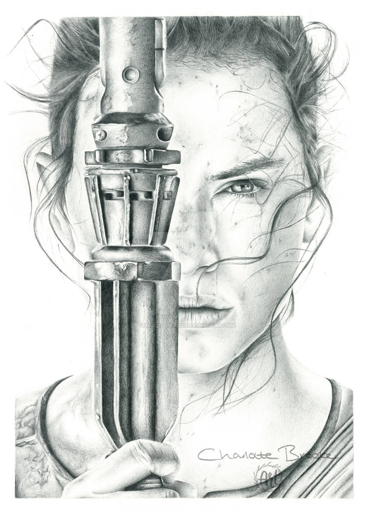 Rey Pencil Drawing by Charlottexbx on DeviantArt