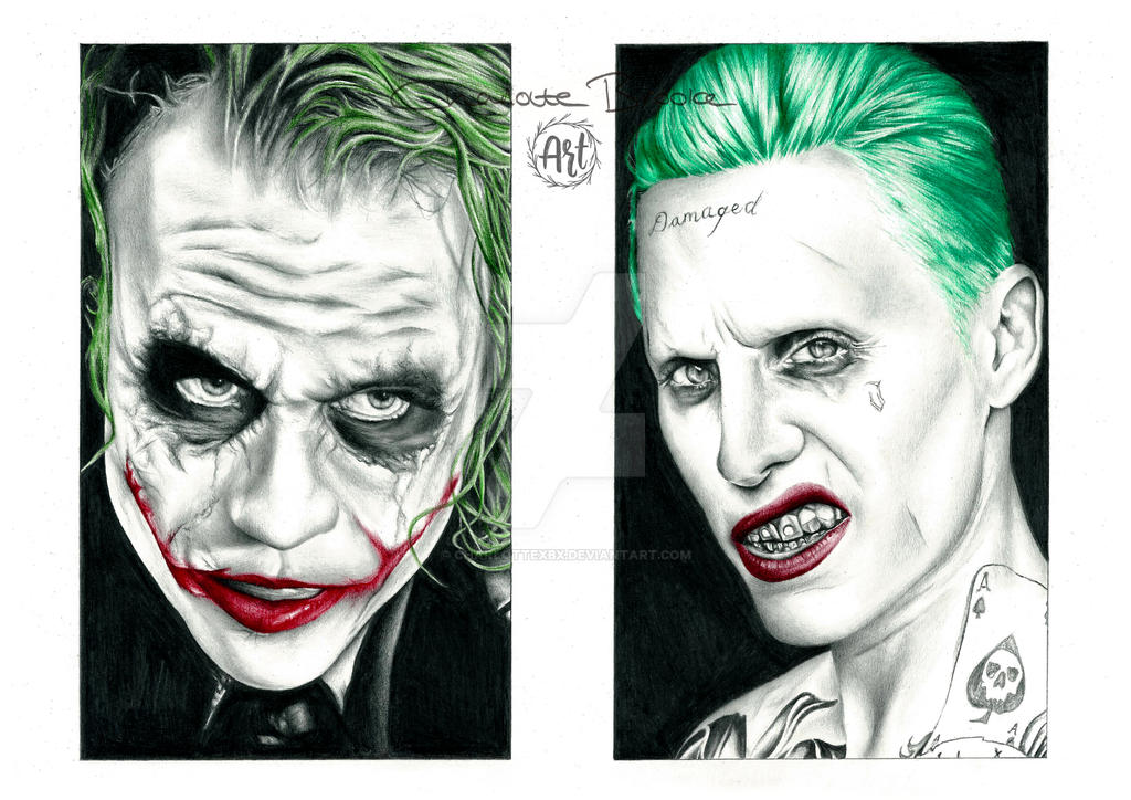 Jokers Heath Ledger And Jared Leto By Charlottexbx On Deviantart Jokers Heath Ledger And Jared Leto By Charlottexbx On Deviantart