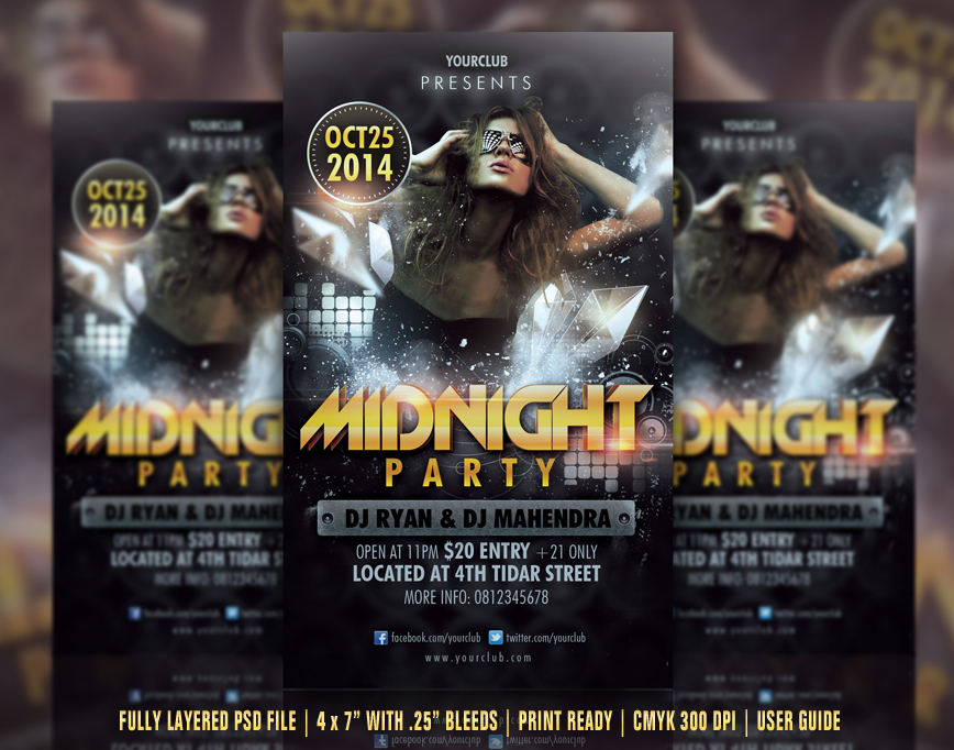 Midnight Party Flyer