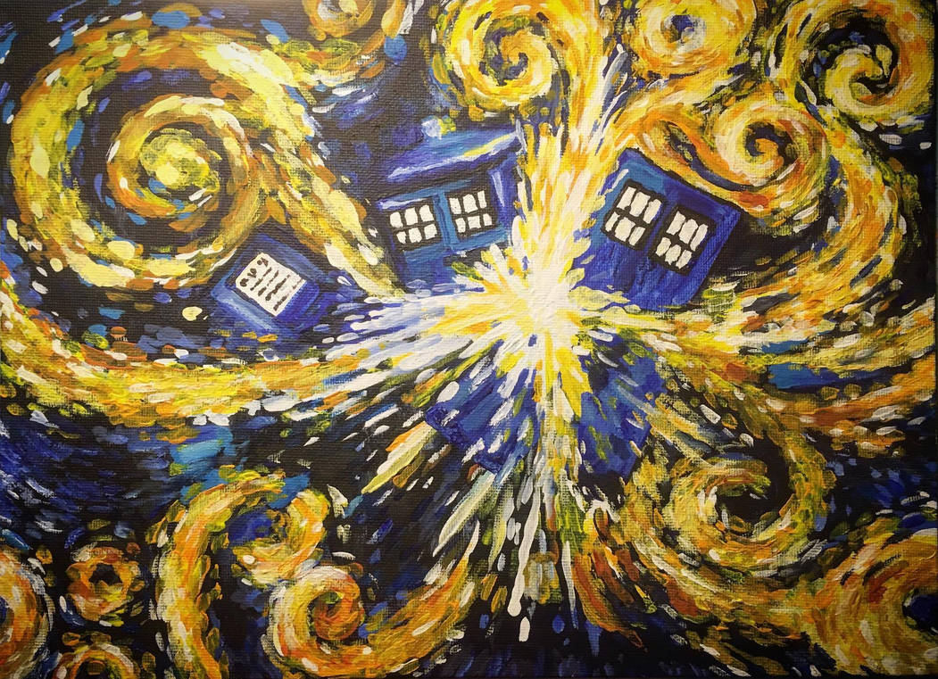 Van Gogh Exploding Tardis by xandrakatarina on DeviantArt
