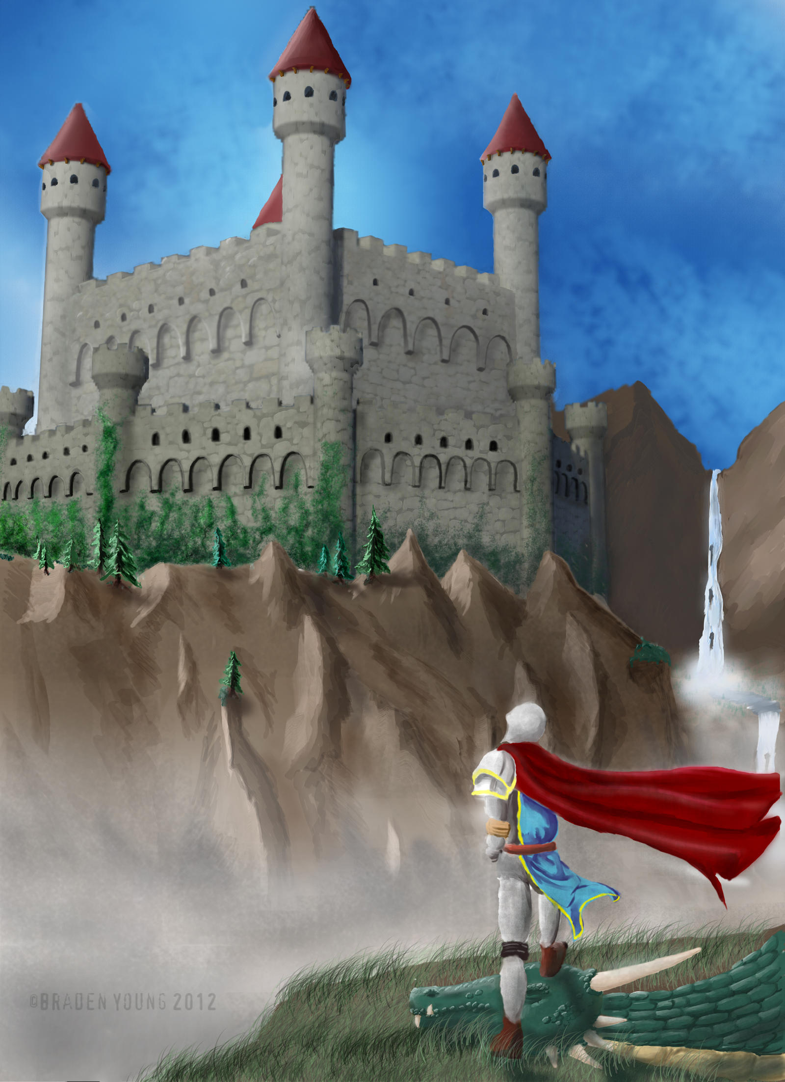 Knight Dragon and Castle