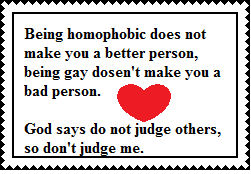 Homophobic judgmental people