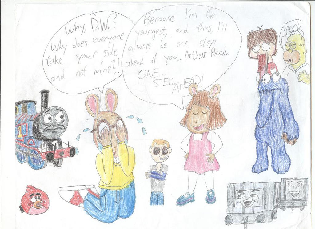 D.W. Taunts Arthur by TrainsAndCartoons on DeviantArt