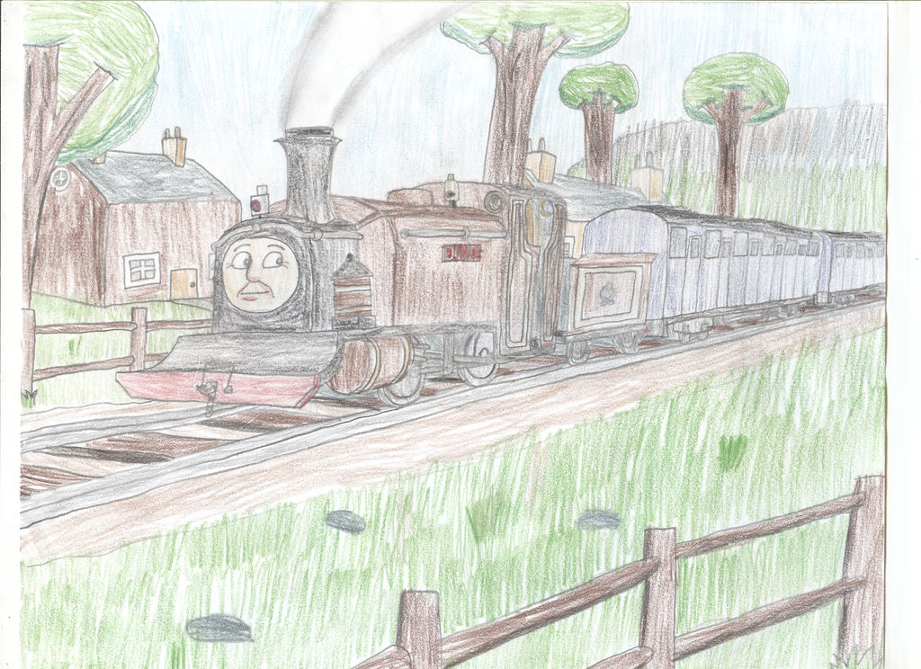 Duke Pulling Passengers by TrainsAndCartoons on DeviantArt