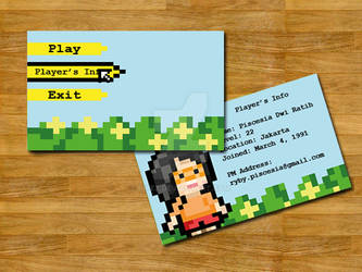 Pixel art on name card