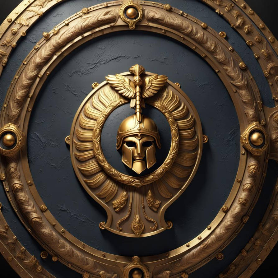 Constantinian Shield Roman centurion shield with (golden image of Athen by bashfulglowfly on ...