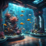 Aquarium (space station) vibrant sea life