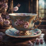 tea cup (spring) vintage intricate Ver. 1