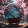 Glass sphere (cherry blossom) cherry blossom filig