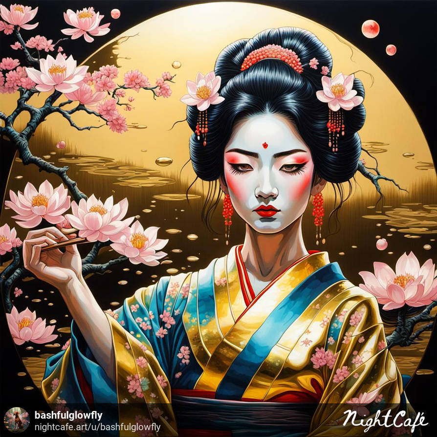 Geisha Coin Golden Geisha 3 by bashfulglowfly on DeviantArt