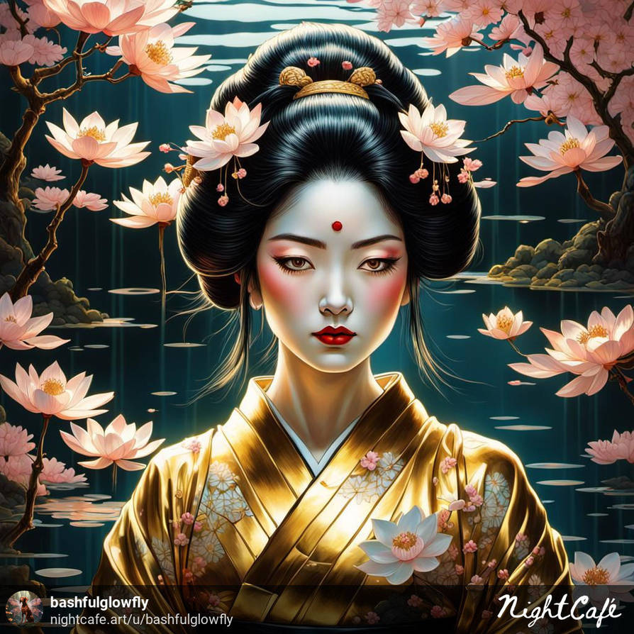 Geisha Coin Golden Geisha 4 by bashfulglowfly on DeviantArt