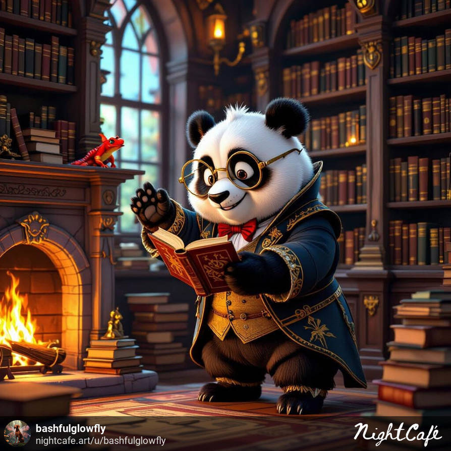 Panda Library Animation Panda Librarian 2 by bashfulglowfly on DeviantArt