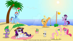 Ponies at the Beach