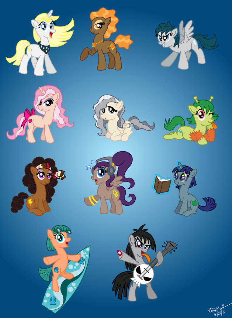 Milky Way Galaxy Ponies by AleximusPrime