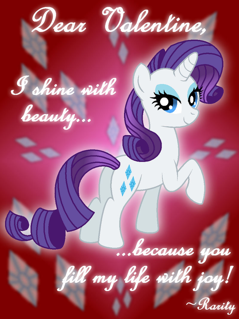 Rarity Valentine's Day Card