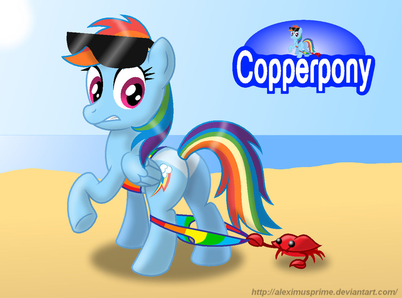 Coppertone Rainbow Dash by AleximusPrime