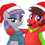 Commission:  Christmas with Maud and Brandon