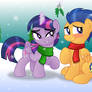 Twi and Flash under Mistletoe