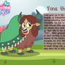 Yona the Yak character bio card