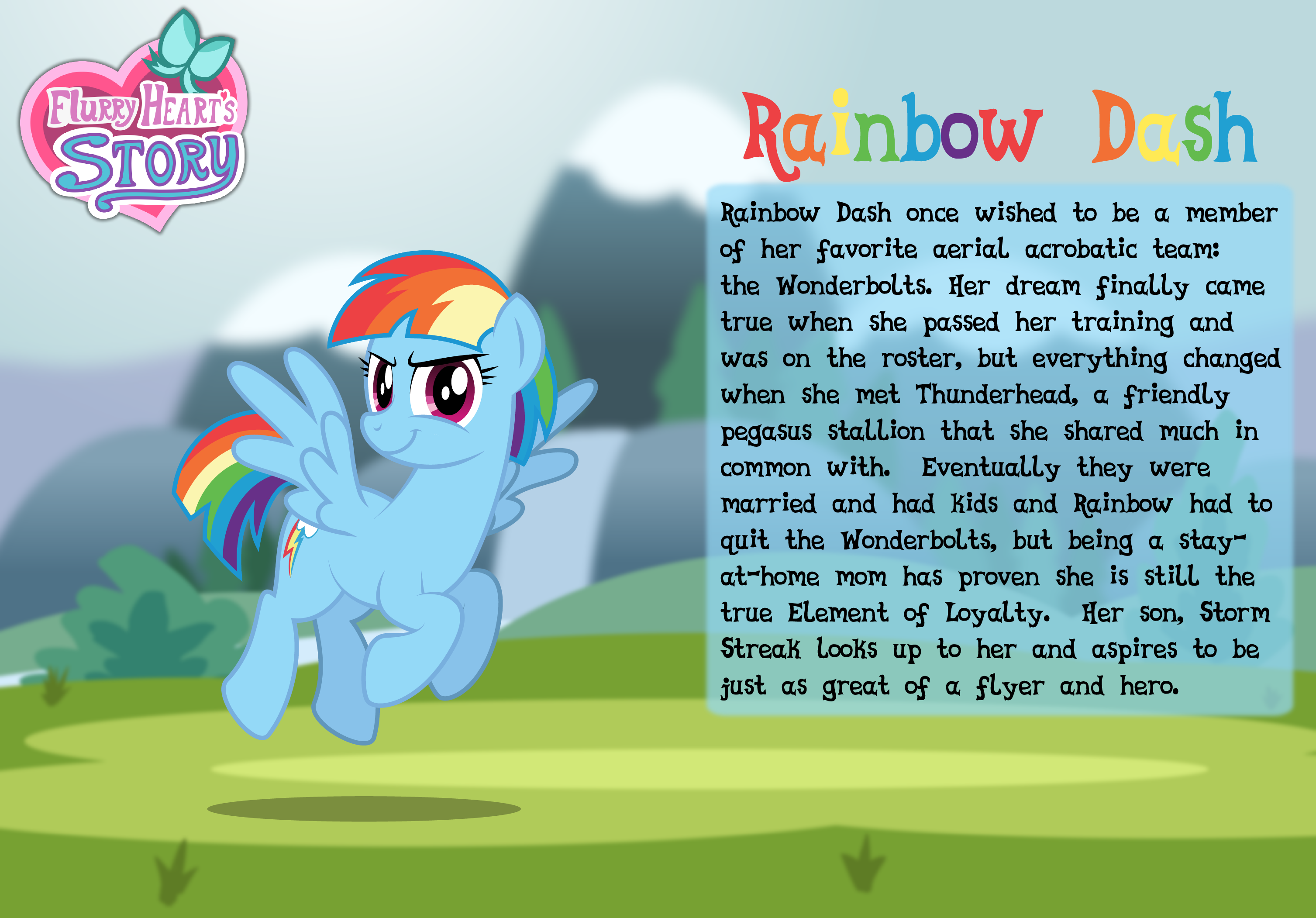 Rainbow Dash character bio card by AleximusPrime on DeviantArt
