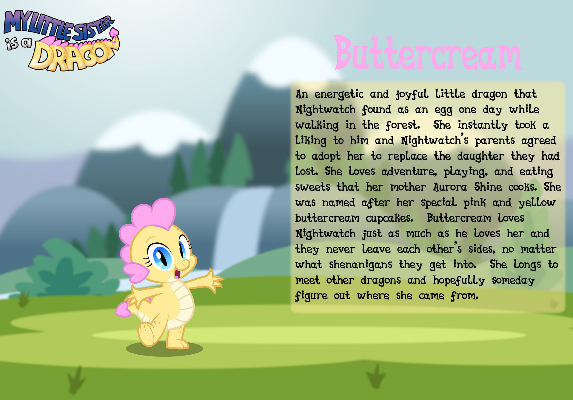 Buttercream (young) character bio card by AleximusPrime on DeviantArt