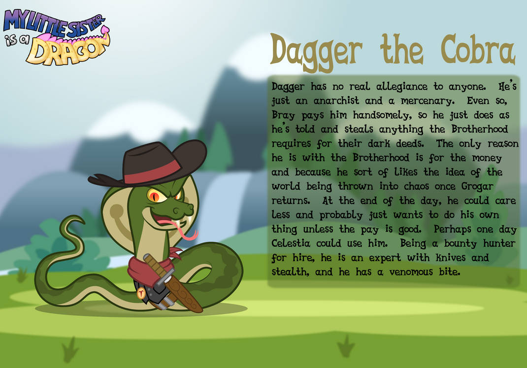 Dagger character bio card by AleximusPrime on DeviantArt