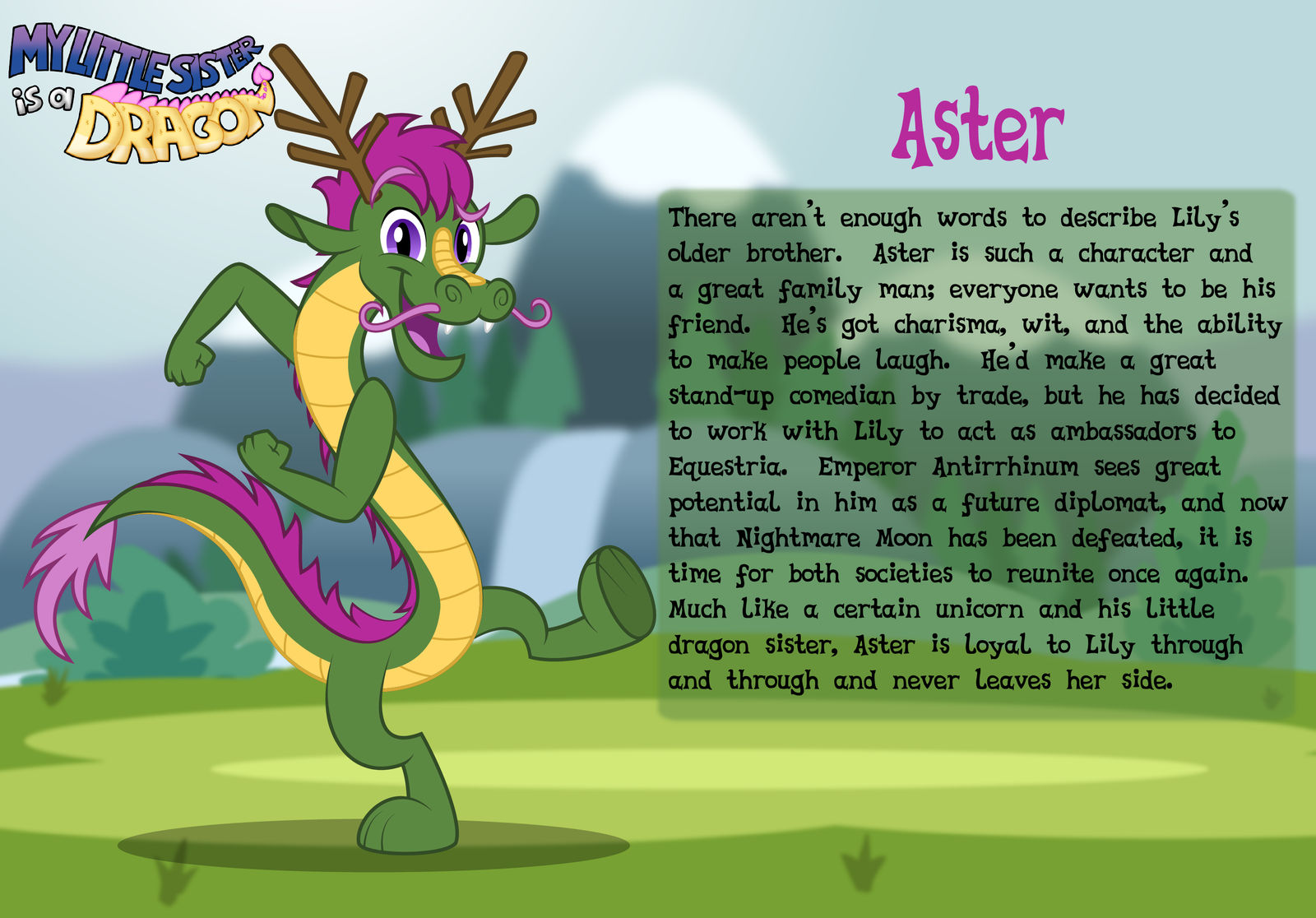 Aster character bio card by AleximusPrime on DeviantArt