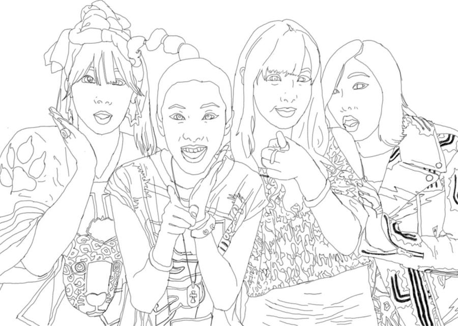 2ne1 coloring page by bgoodrum on DeviantArt