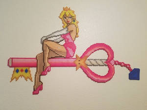 Pinup Princess Peach and Keyblade